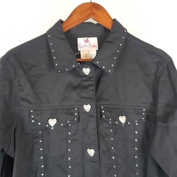 Quacker Factory Rhinestone Heart‎ Jacket - Picture 2 of 9